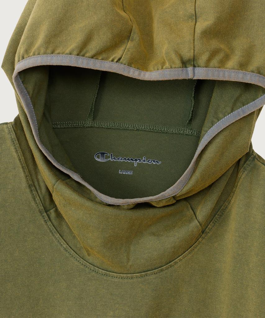 Washed Regular Fit Athletic Long Sleeve Hoodie Olive