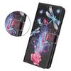 Libellen Rosa Rose PU Leder Geldbörse Klapphülle Fotorahmen Buchhülle für iPhone Samsung Huawei Honor Xiaomi Redmi Oppo Infinix Tecno Google...