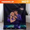 Customize 1PC Actor And Singer Malachi Barton And Freya Skye Printed Flannel Blanket, Suitable For Sofas, Beds, Offices, And Cam