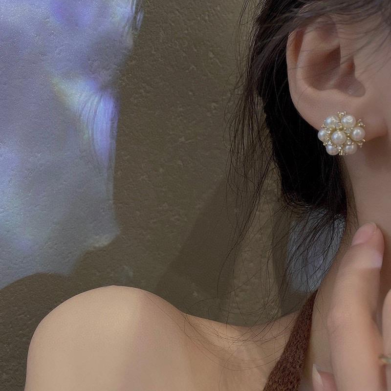2023 New Popular Brand Vintage Earrings Luxury Jewelry for Women Fashion Designer Eardrop Pearl Lady Party Snowflake Ear Stud