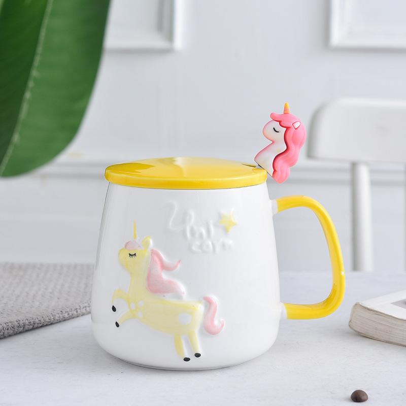 Kreative Niedliche Handbemalte Cartoon Einhorn Keramiktasse Geschenk Tasse Kaffeetasse Wasserbecher Paar Frühstückstasse
