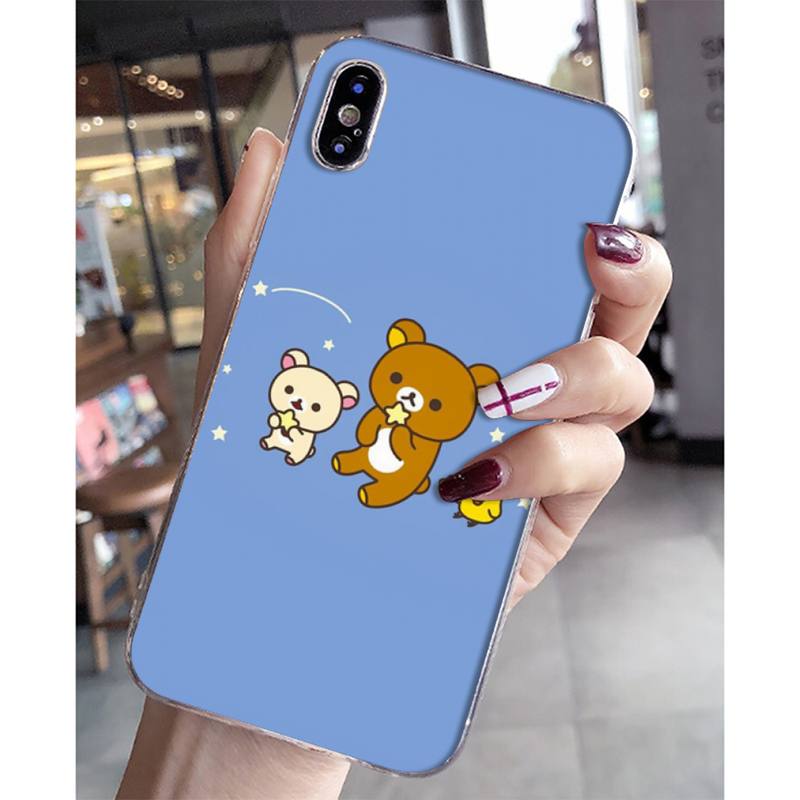 YNDFCNB Husă Telefon Rilakkuma pentru iPhone 11 12 13 mini pro XS MAX 8 7 6 6S Plus X 5S SE 2020 husă
