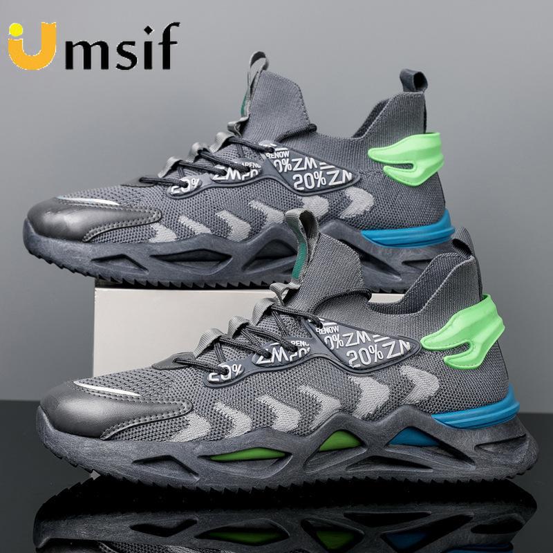 Nové pánské sportovní boty Prodyšná síťovina Pohodlná Neklouzavá Neformální běžecká obuv