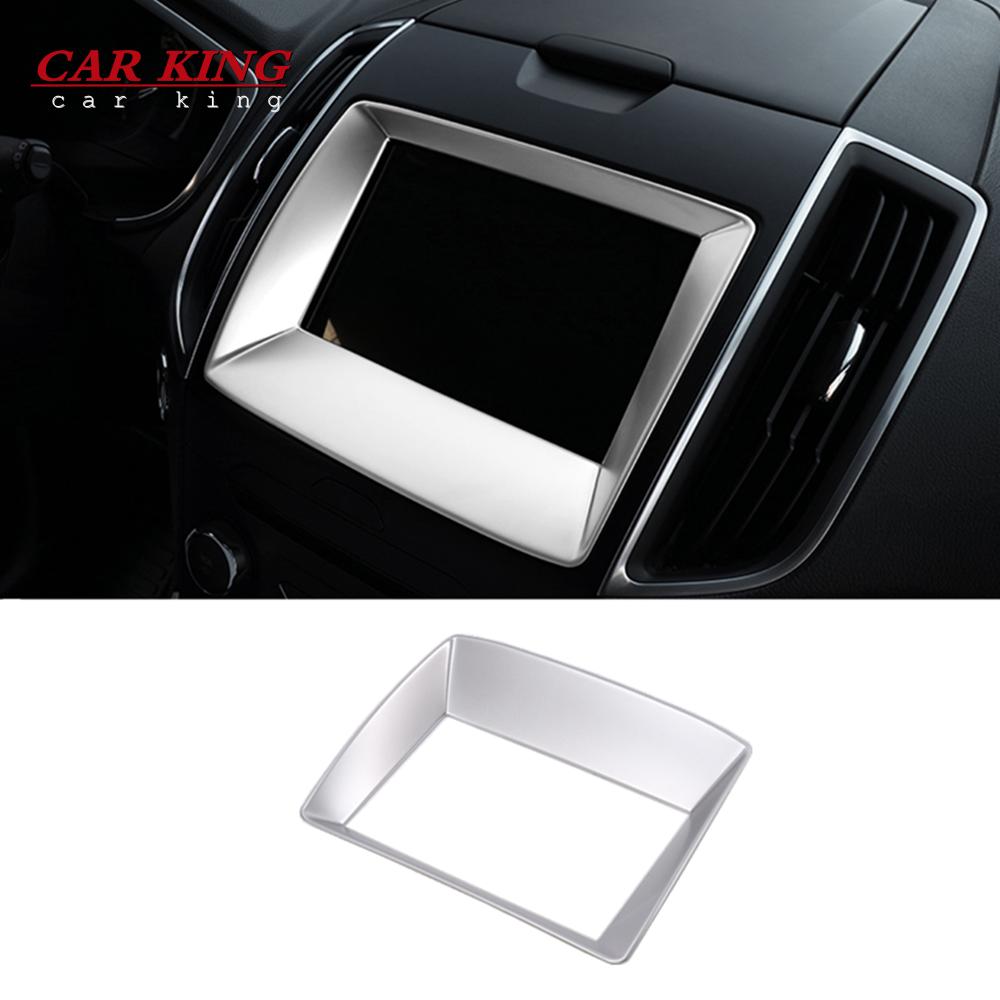 For Ford Edge 2015 2016 2017 ABS Plastic chrome Car Styling Interior Accessories Car Roof Air Vent outlet panel Frame Cover Trim