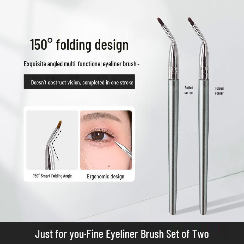 Mingxi Zhi Angled Eyeliner & Under-Eye Detail Brush for Lower Eyelid and Concealer Makeup