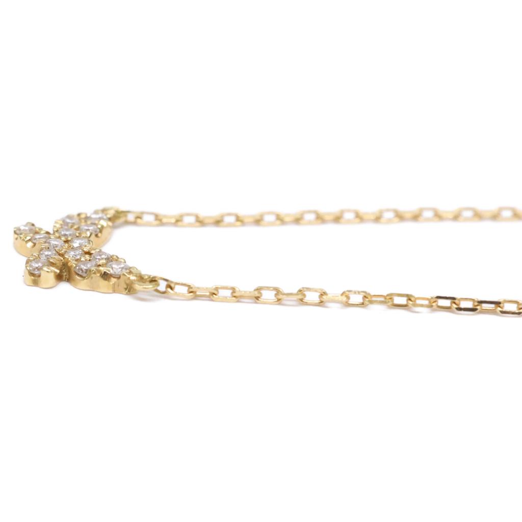 AHKAH K18 0.06ct Diamond Butterfly Pave Bracelet Yellow GoldUsed