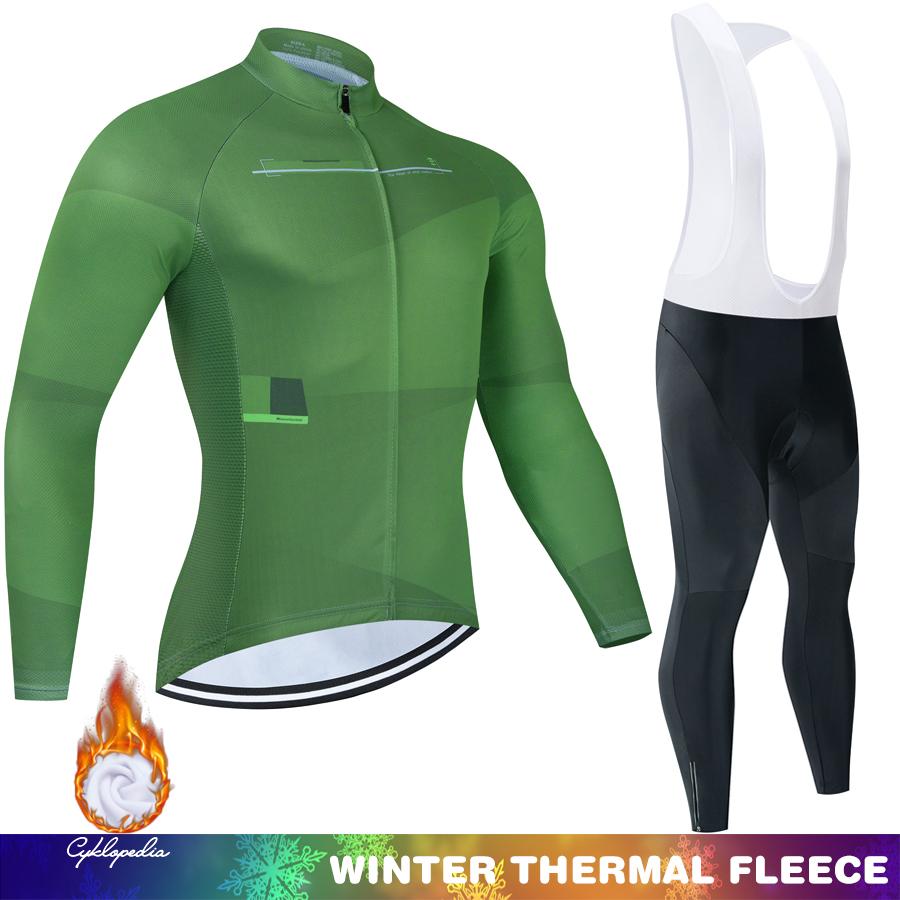 Thermal Cycling Jersey Men Men's Outfit Uniform Man Winter Fleece Road Bicycle Bike Set Clothing 2025 Bicycles Mountain Bikes