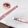 Dual Ended Eyeshadow Highlighter Pencil Double Eyelid Stick With Built In Brush Waterproof Eye Makeup