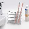Stainless Steel Toothbrush Holder 5-Slot Layout Bathroom Organizer  Countertop Storage