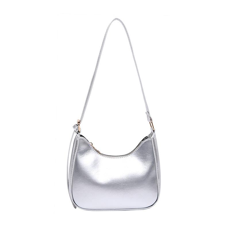 

Contemporary Retro Handbag For Women Suitable For Daily Wear With Stylish Slope Shape срібний
