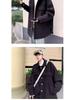 Men's Mid-Length Woolen Coat: Casual, Trendy, Oversized High-End Winter and Autumn Windbreaker.