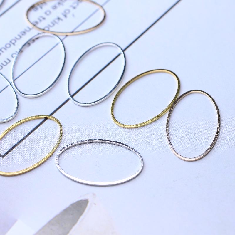 DIY Jewelry Accessories: Geometric Oval and Egg Shape Copper Rings for Earrings