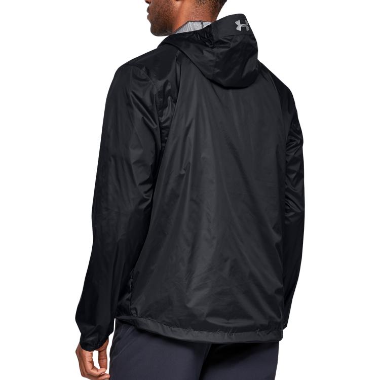 Under Armour Forefront Rain Hooded Jacket Men Black 1321439-001