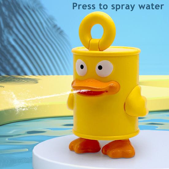 Squirting Duck Water Pistol Toy 120ml Capacity Water Sprayer for Beach Pool 6-8m Fun Range Interactive Ball Pool Sprinkler Toy for Kids