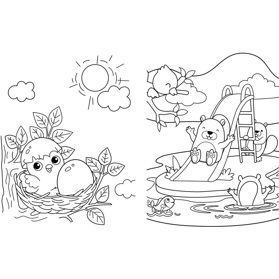 100+ Animal Coloring Pages Coloring Books For Children Educational Booklet