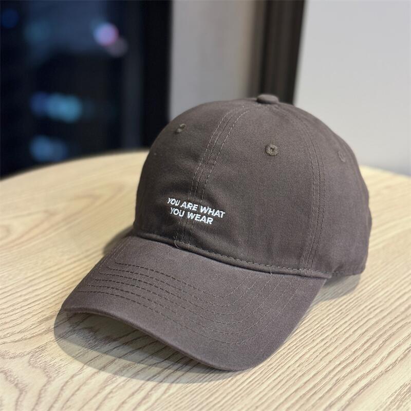 American embroidery English small letter baseball hat women's spring and autumn wear face small cap men's outdoor sun hat