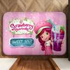 Character S-Strawberry Shortcake Floor Mat Soft Flannel Floor Mat  Suitable for Entryways, Living Rooms, Bedrooms, and Bathrooms