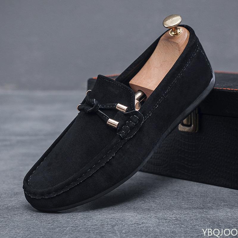 

Новые мягкие ленивые туфли на мягкой подошве Мужские повседневные лоферы Легкие удобные Туфли-бобы Модные нескользящие Мужская обувь Zapatos Mujer 44 чёрный