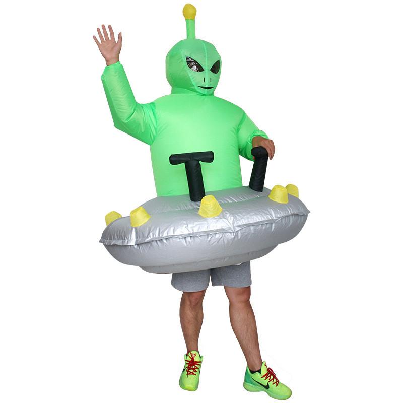 Fun Inflatable Costume For Halloween Featuring Alien And Santa Claus Designs For Adults