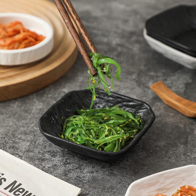 Rock Pattern Ceramic Square Dipping Dish Set