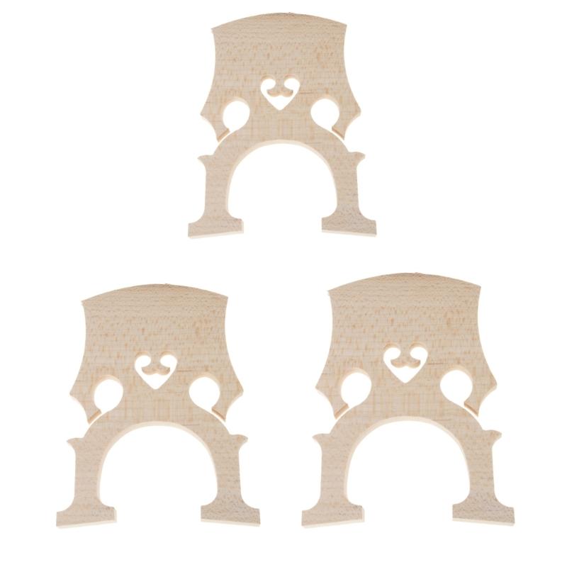 Wood Cello Bridge Musical Accessories Ergonomic Cello Bridge for 1/2 3/4 4/4 Instruments Superior Tone Projection Design