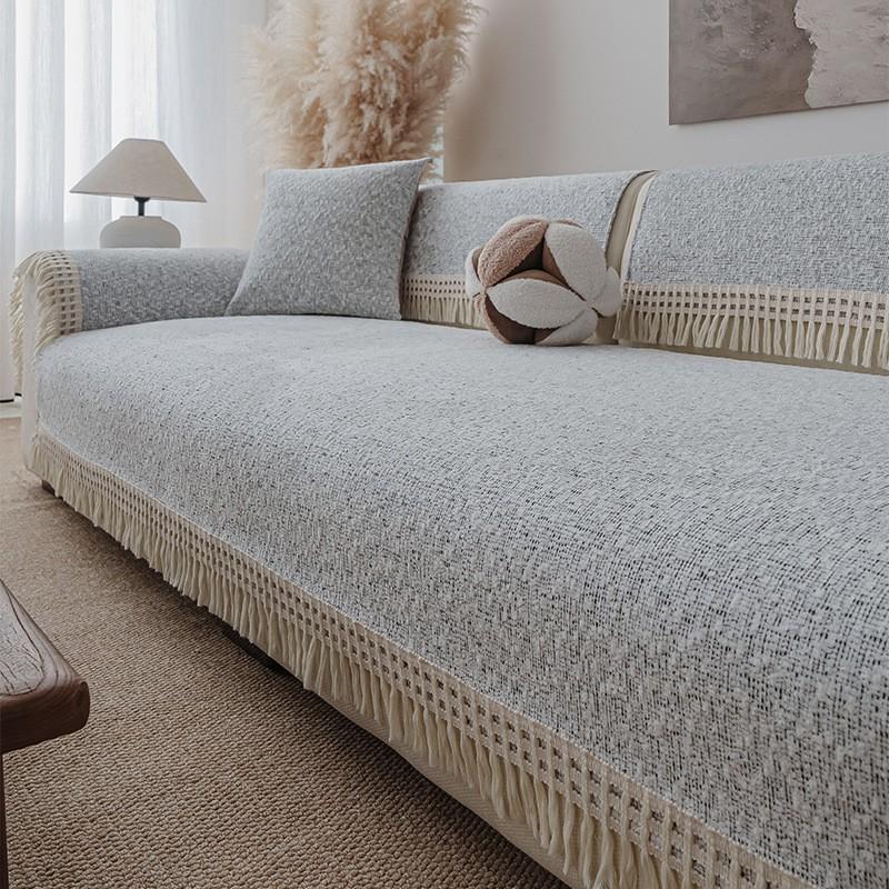 2026 Chenille Sofa Cushion All Season Non-Slip Couch Cover Modern Protector