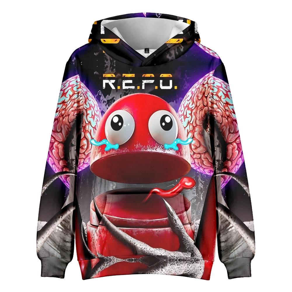 Men's Hoodies REPO Print Sweatshirts Streetwear Loose Pullover Casual Hooded Tops