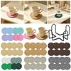 8-Pack Round Cotton Rope - 4.6 Inch Absorbent Placemats with Stand, Heat To 210°F, Desk