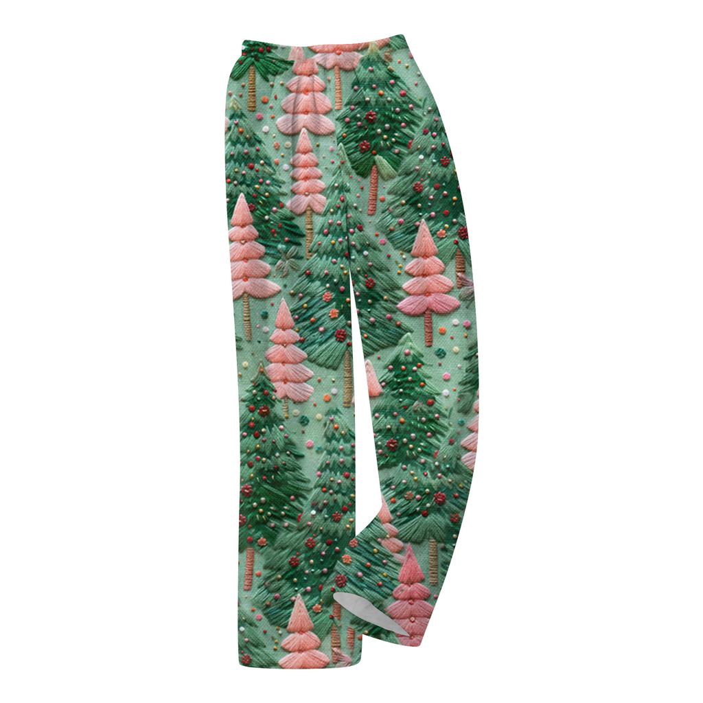 Women's Casual Fashion Women's Sports Home Christmas Pajama Pants Long Pants