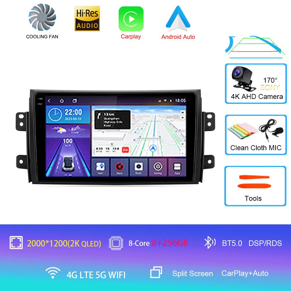 Radio auto Android 14 Carplay Auto Multimedia Pentru Suzuki SX4 2006-2013 Pentru Fiat Sedici 2005-2014 2din Autoradio Stereo Unitate Principală