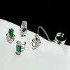 4/5Pcs Fingertip Ring Irregular Metal Silver Color Finger Ring Set Women Alloy Finger Cot Chain Nail Ring Party Jewelry
