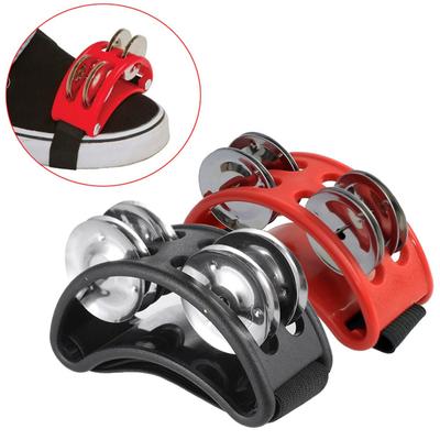 Foot Tambourine With With Stainless Steel Jingles Bell Percussion Musical Instrument Accompaniment