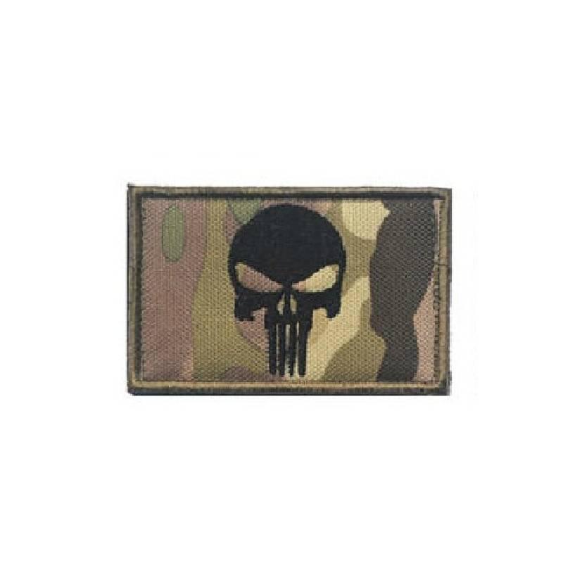Emblema Teschio Punisher Ricamo a Velcro Abbigliamento Zaino Decorazioni Accessorio