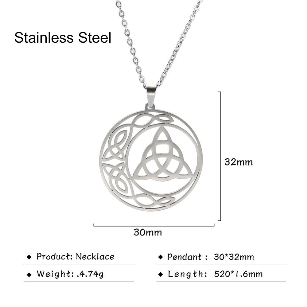 Teamer Witch Knot Pendant Necklace For Women Viking Irish Celticss Knot Magic Wicca Necklaces Jewelry Valentine Gifts Wholesale