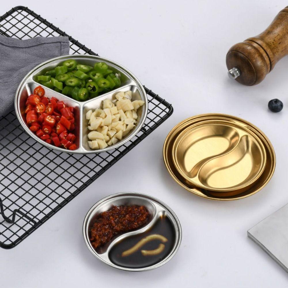 Stainless Steel Sauce Plate 10/12/14cm Seasoning Tray NEW Sauce Dishes  Resturant