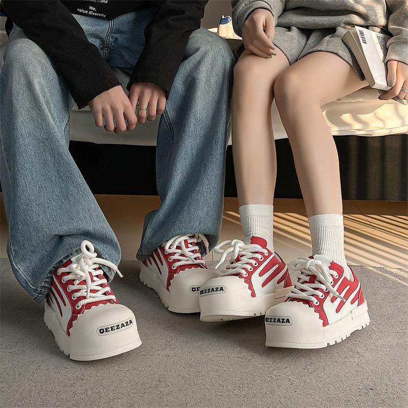 Big Head Men and Women Niche Design Thick Baseplate Couple Ugly Cute Bread Sneakers Platform Shoes