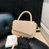 Pack Enjoy Time Popular Texture Splicing 2025 New Trendy Casual Fashion Simple Solid Color Foreign Style One Shoulder Crossbody Bag