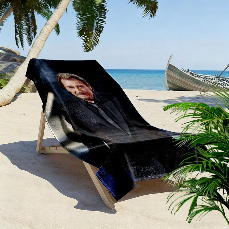 Rhythm: Johnny's Electric Night Beach Towel Beach Beach Towel for Vacation Photos Absorbent Bath Towel Quick-drying Swim Towel Seaside