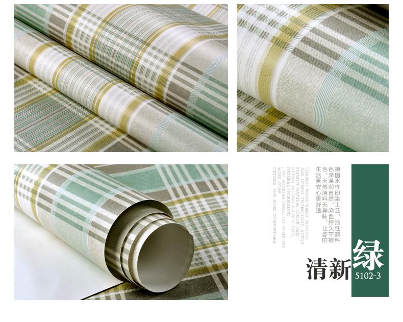 

British Style Checks Plaid Wallpaper Living Room Bedroom Bedside Lattice Wall Paper Mural 10mx53cm