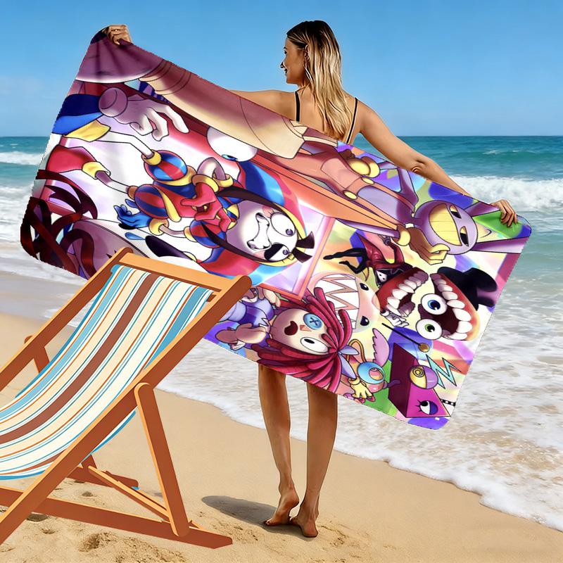 The Amazing Digital Circus 2D Flat Print Beach Towel, Large Soft Quick Dry Towel for Beach Camping SwimmingDSTJ0925184