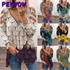 Moda Donna Casual Estiva Primaverile Scollo a V Manica Corta Camicette & Camicie