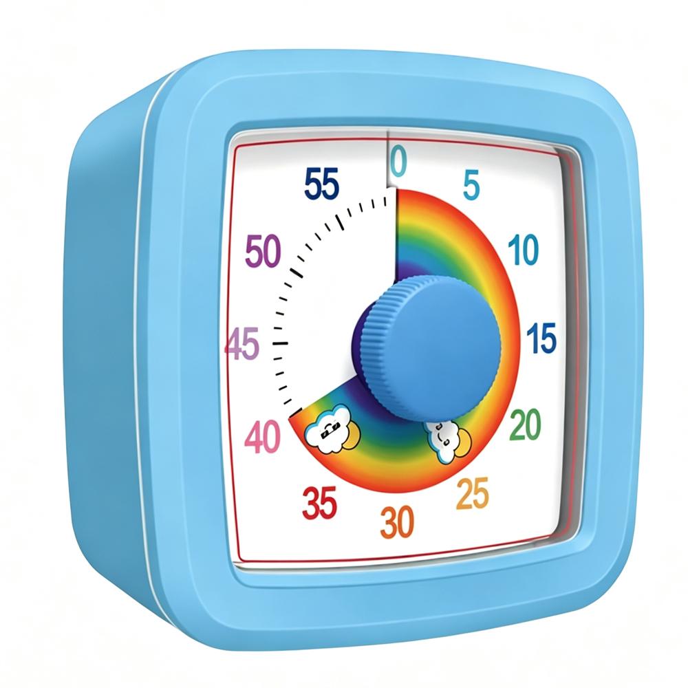 Rainbow Visual Timer for Kids 60-Minute Silent Countdown Visual Time Management Clock for Homework Reading Classroom Kitchen3