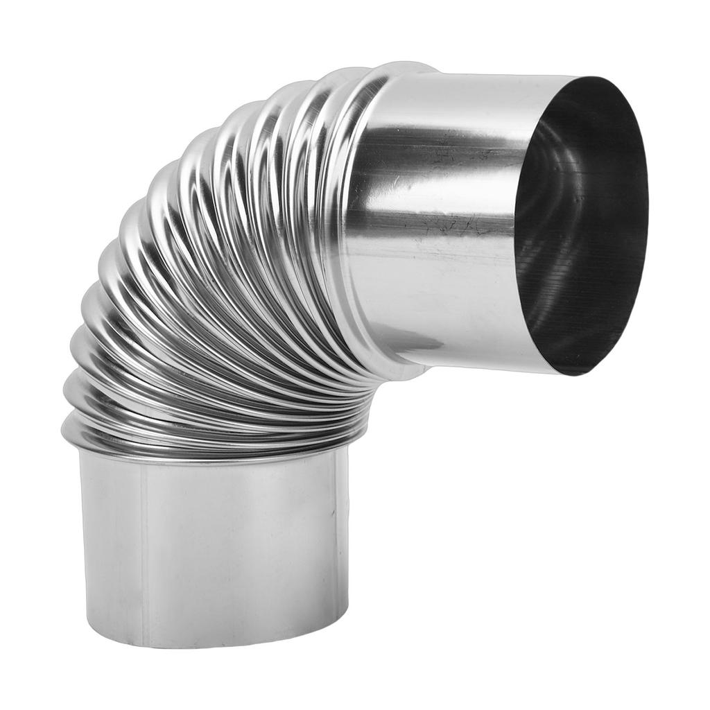 Stove Pipe Elbow 7.5cm Diameter Stainless Steel Flue Extension Elbow Chimney for Outdoor Camping Wood Stove