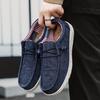 Men Casual Shoes Slip On Canvas Loafers Comfortable Walking Flats Non Slip Soft Moccasins Sneakers Summer
