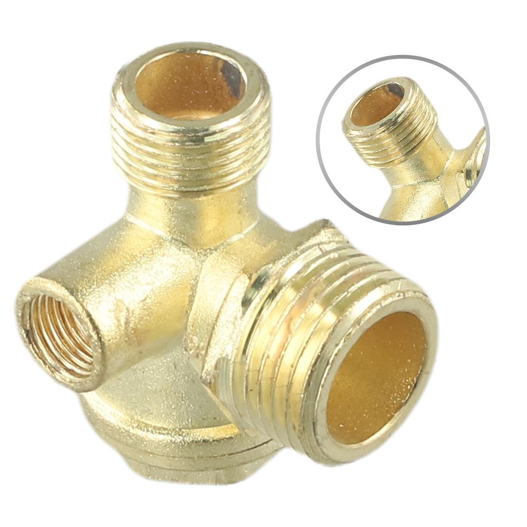 Zinklegierung Luftkompressor Rückschlagventil 3-Wege Zentral Pneumatischer Verbinder Werkzeug Außengewinde Ventile Gewinde Hohe Qualität 10mm 20mm