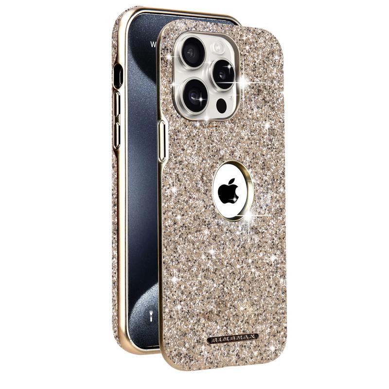 Luxury Glitter Jewel Glossy for MagSafe Phone Case For iPhone 16 Pro Max 15 14 Plus 13 12 Plating Shockproof Magnetic Hard PC Bumper Cover