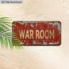 2D Flat, 1pc "WAR ROOM" 12''x6'' Aluminum Sign, Vintage Industrial Style Wall Decor for Home Office, Game Room & Man Cave - Unique Gift for