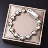 Fashionable Hip Hop Style Beads Bracelet for Men Christmas Valentine Gift Vintage Bead Ball Bracelet