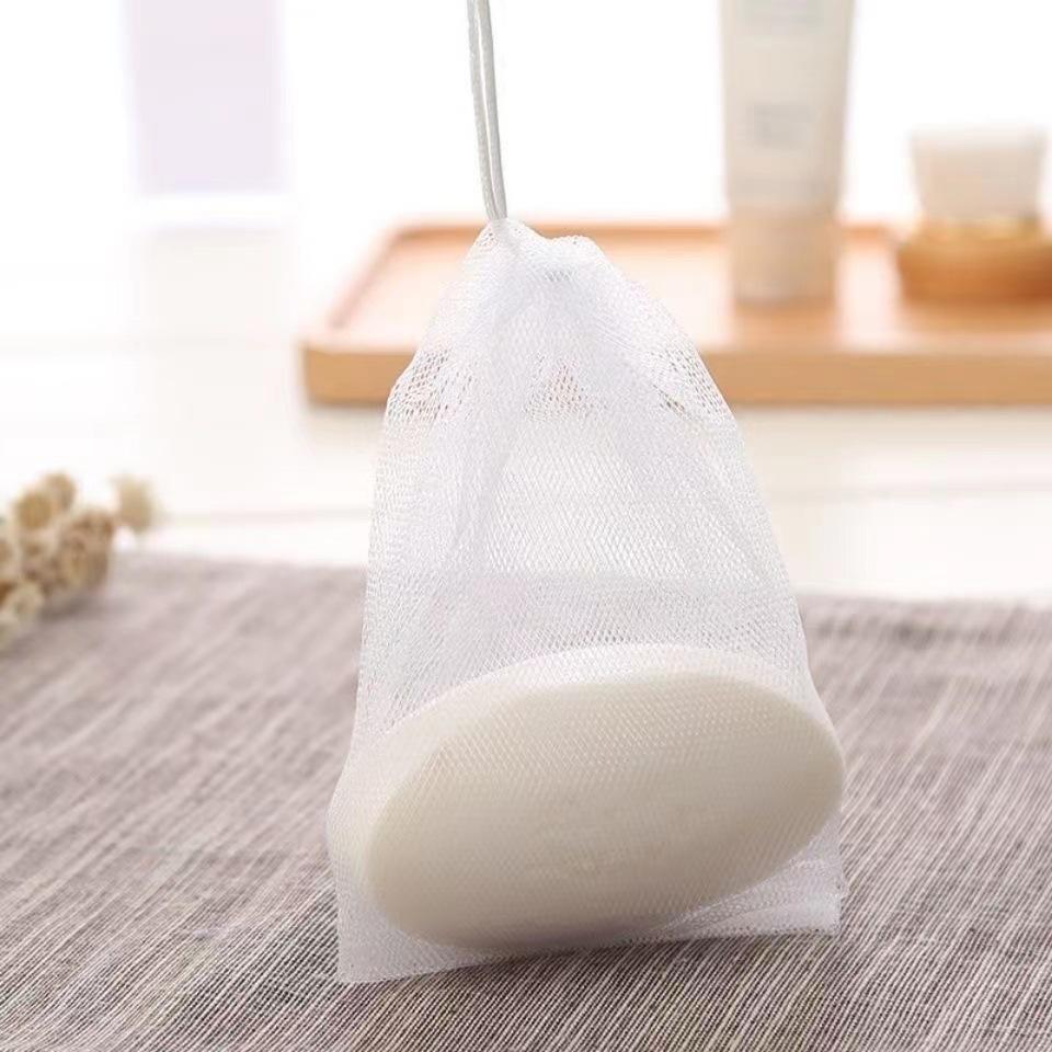 Drawstring Foaming Net Soap Bag for Face Wash