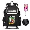 Chainsaw Man Backpack Teen Student School Bag Usb Computer Bag